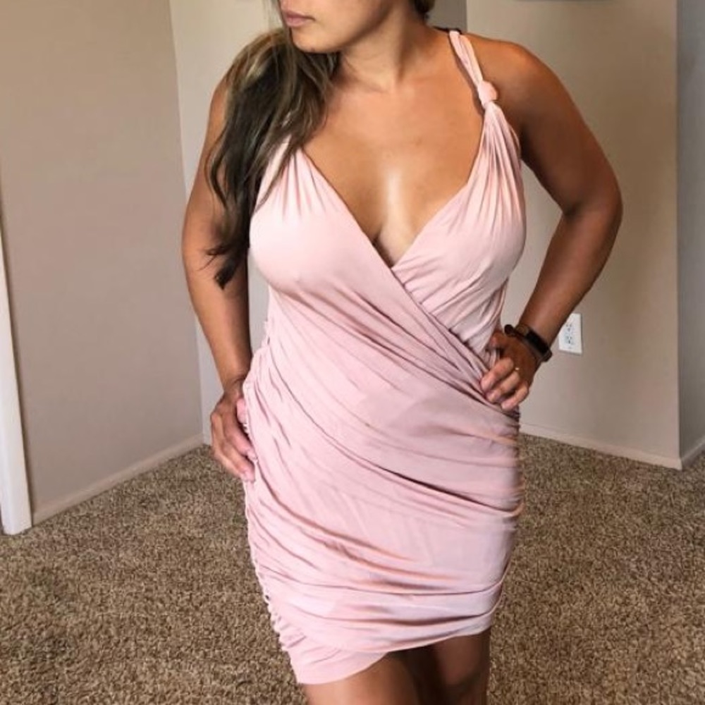 Light pink fitted dress